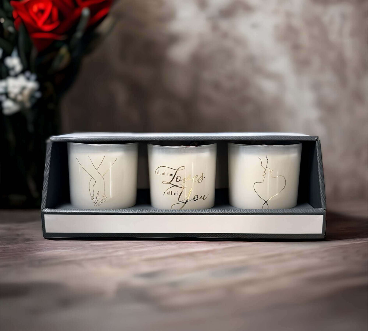 Special Edition Valentines Candle Gift Set | Pyrite and Clear QuartzCrystalCandleEnchanting AromasAmethyst