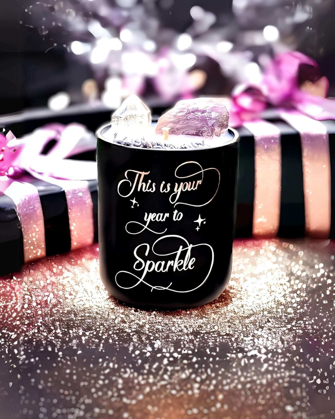 This is your Year to Sparkle | Crystal Candle