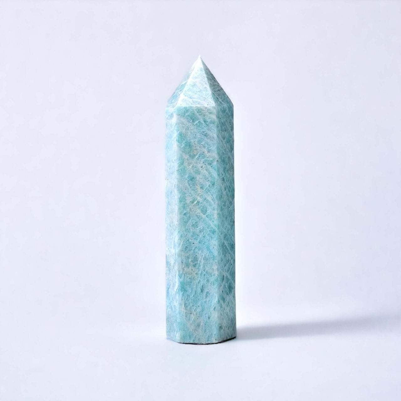 White Sage Smudge Stick and Amazonite Crystal Gemstone Tower Gift Set Enchanting Aromas